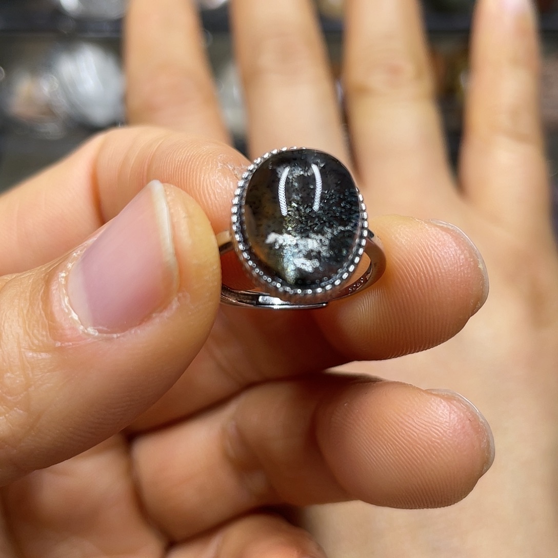 【闪购商品】水晶珠宝半成品银S925镶嵌戒指