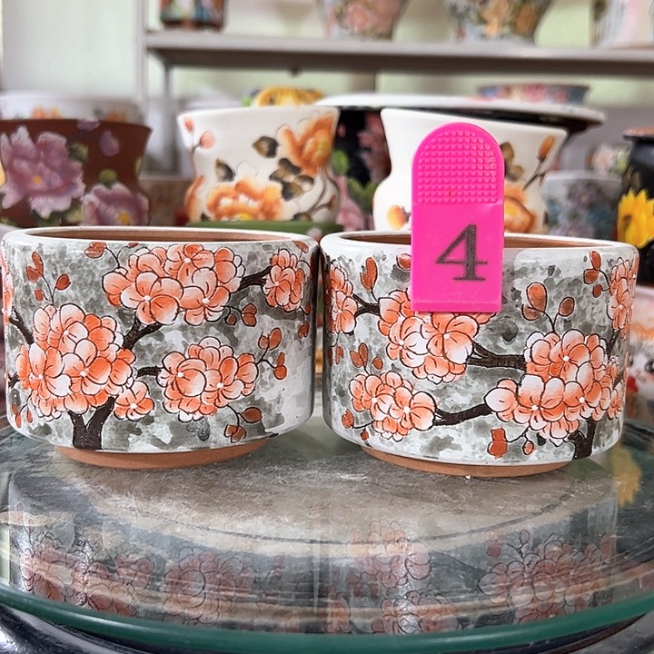 景德镇手绘花盆手绘作品