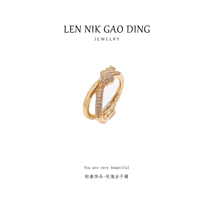  lennik/lennik-LN经典百搭时尚绳扭结戒指