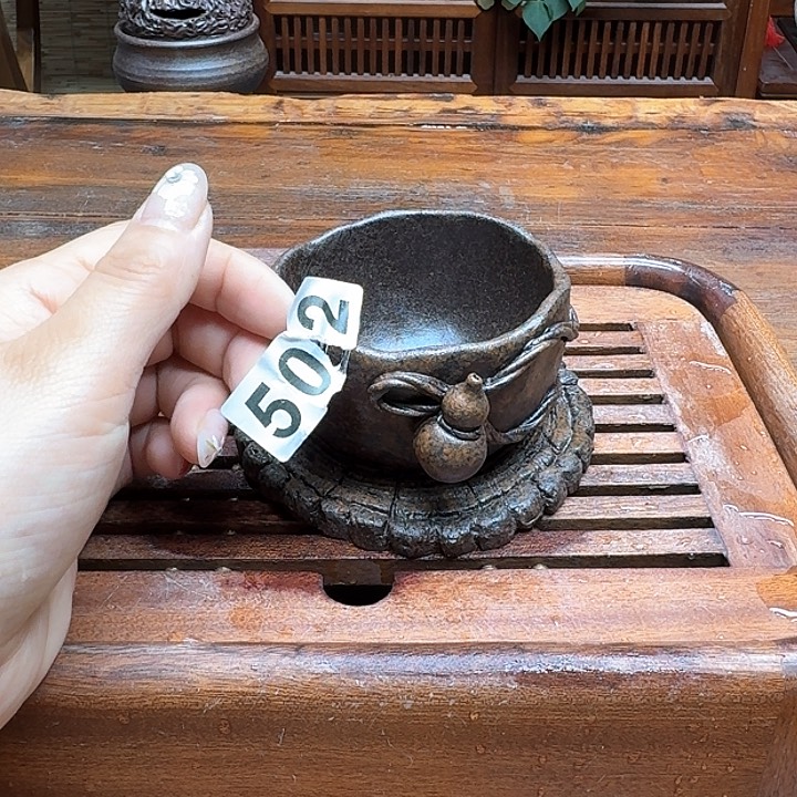 纯手工制作粗陶茶具