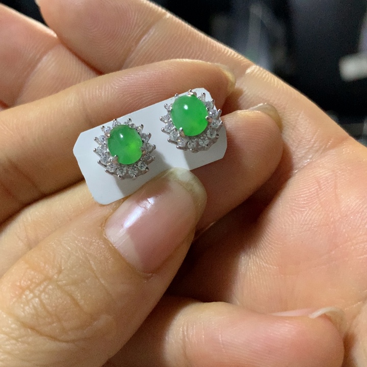 翡翠银S925镶嵌戒指