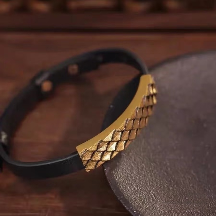 双十二狂欢不打烊#足金999复古龙鳞手牌国潮送男友送女友情侣佩戴