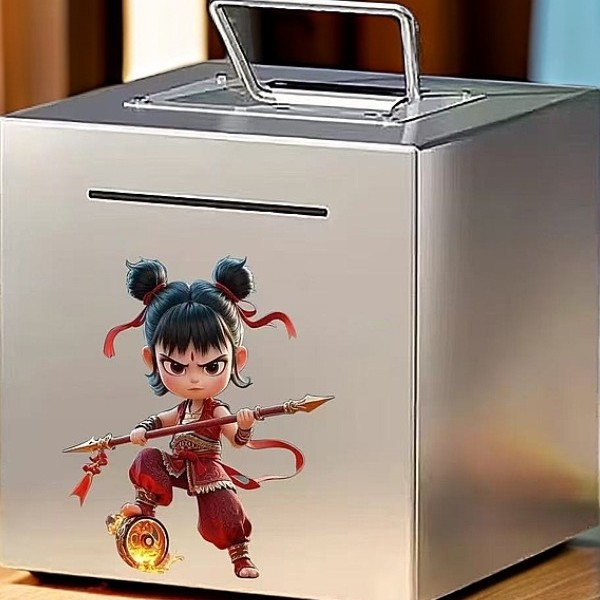 创意彩印存钱罐儿童储钱罐储钱2025新款手提可存可取不锈钢储蓄