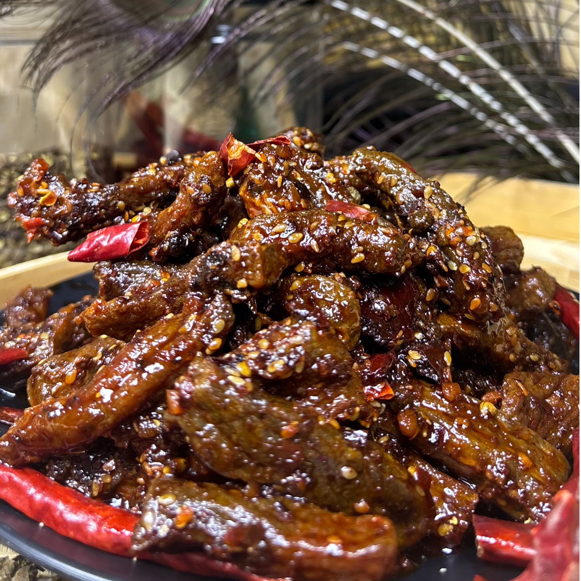 云南傣味香辣牛干巴下酒小菜