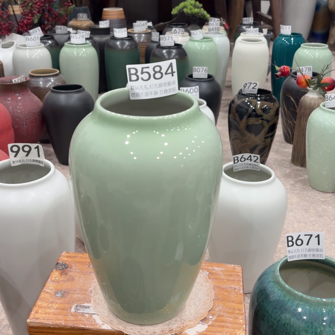 陶摆件瑕疵584景德镇陶瓷高27口9.5