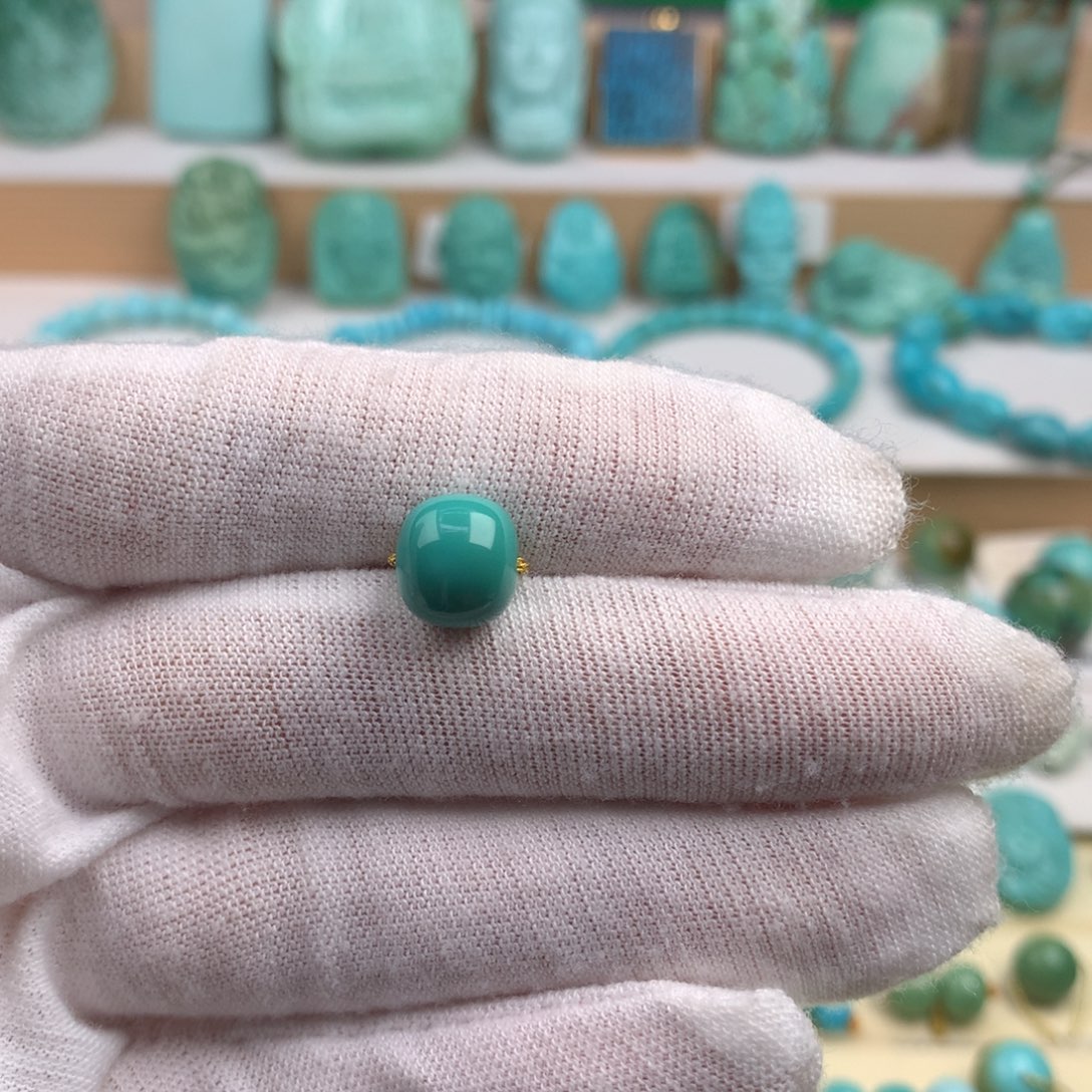 未镶嵌绿松石珠宝奇石9.6mm