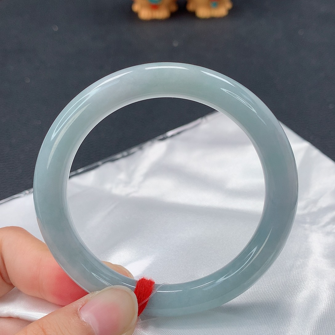 翡翠手镯未镶嵌圆条55.4 翡翠手镯6