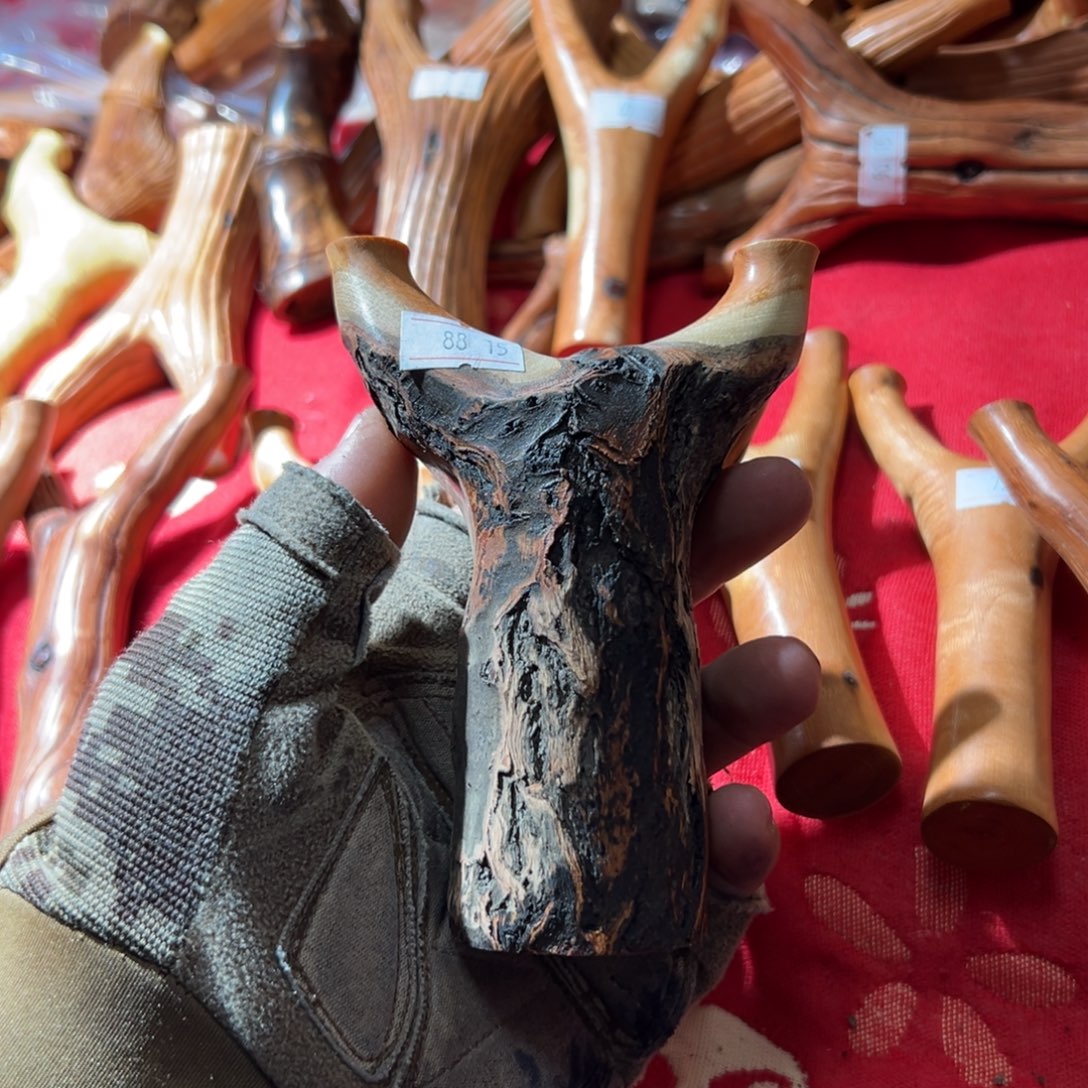 朝***木火琉璃树杈木弓手工制作