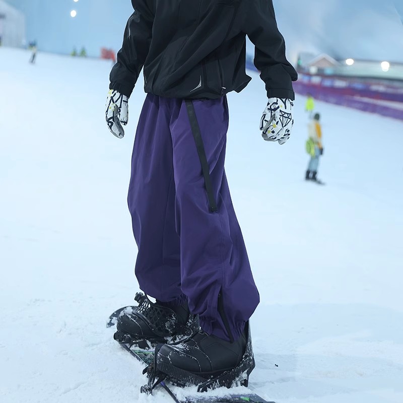 东北零下40度冲锋裤防水防风单板滑雪裤男女春秋户外登山雪地裤子