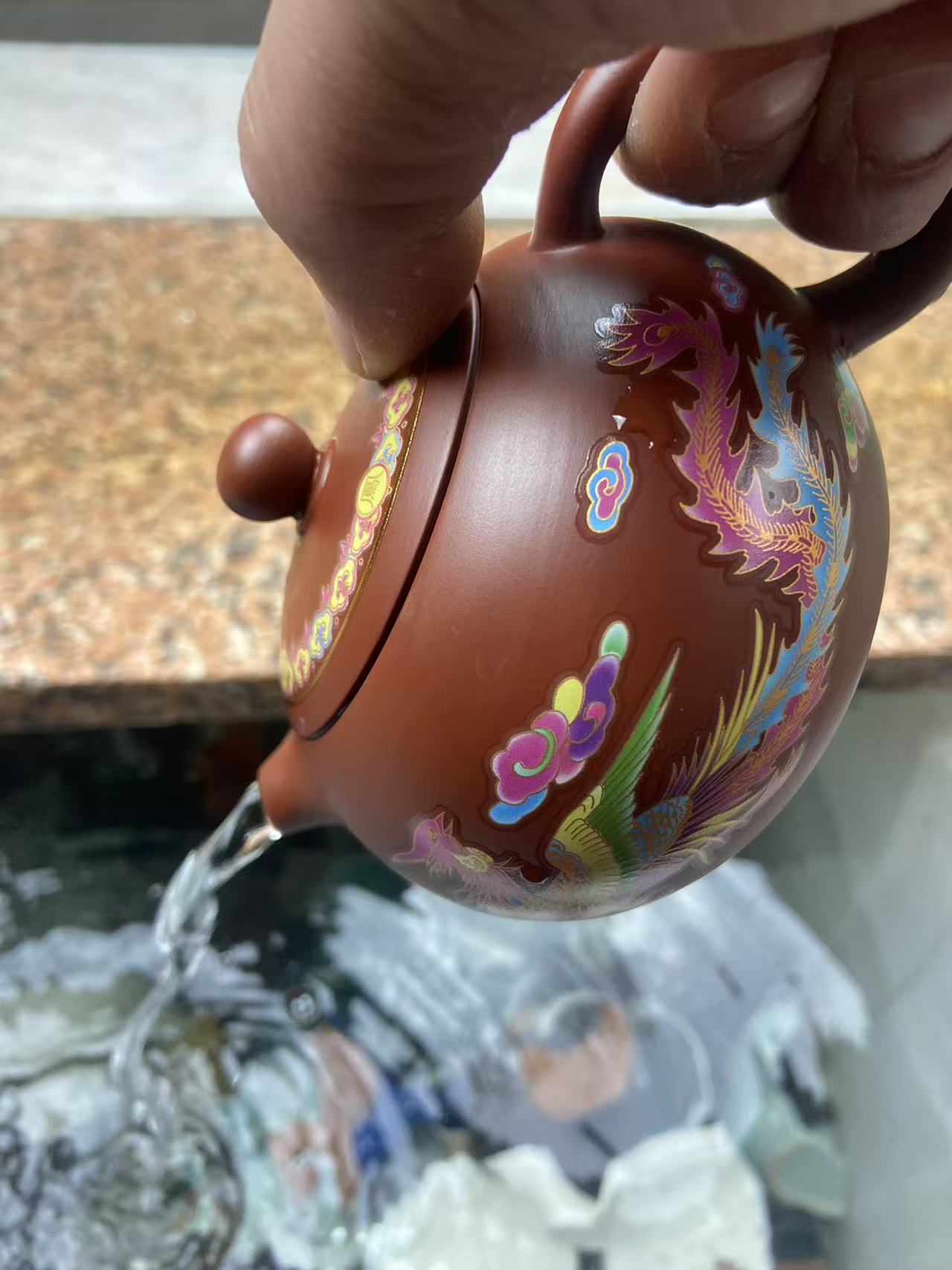 【闪购商品】L朱泥龙凤呈祥（遇热变色）小西施壶