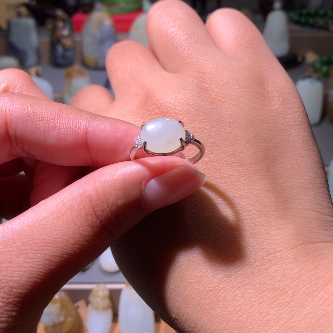 和田玉银S925镶嵌颈饰