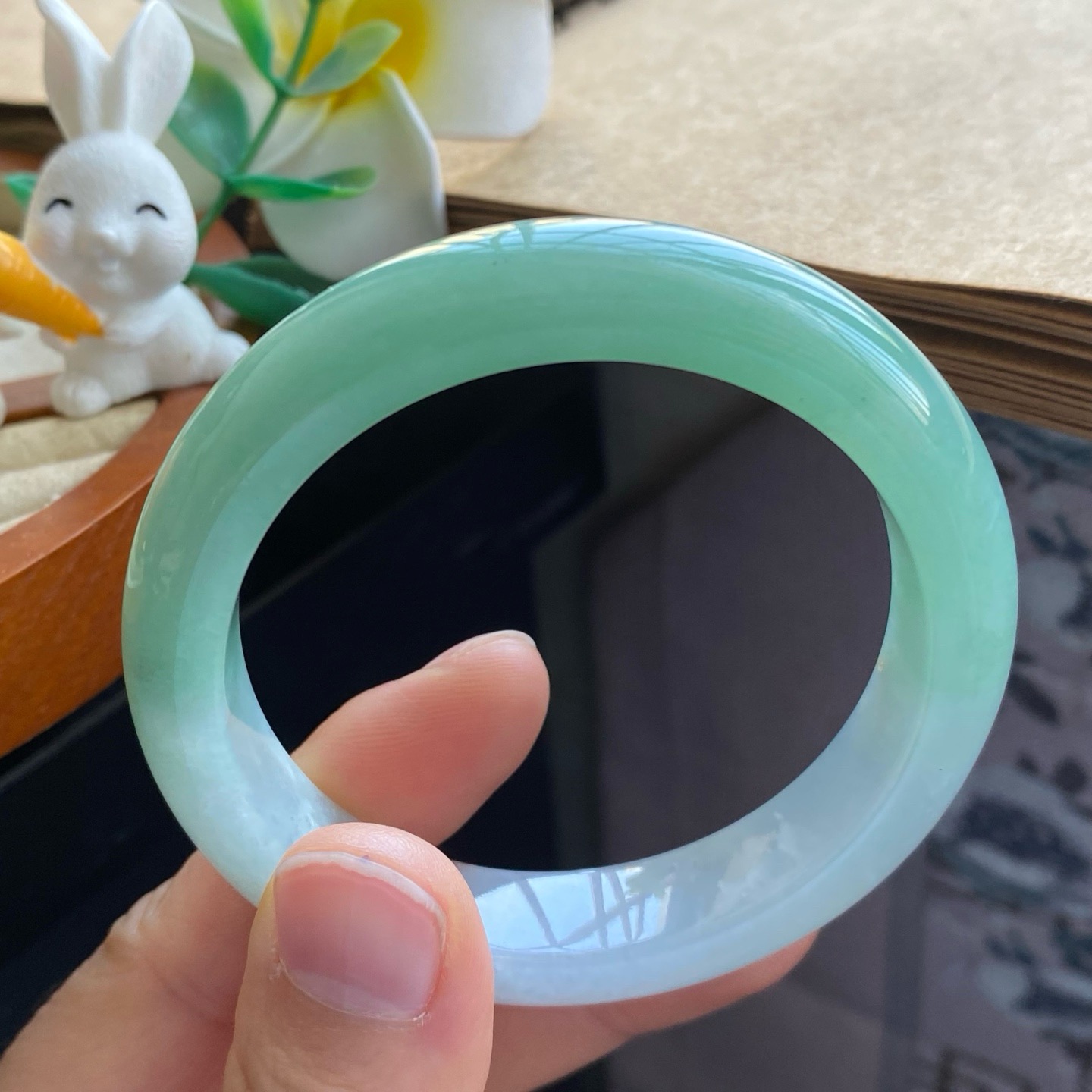 02.18批810号53-12-8.4！一截青绿色特别清清爽爽！天然翡翠