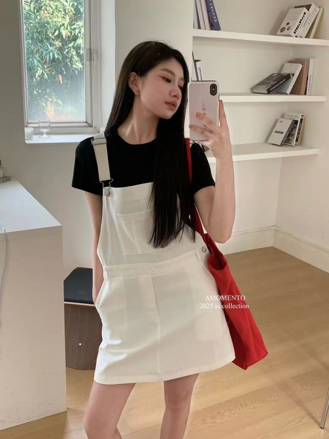 4812号#9260#韩系休闲百搭背带裙