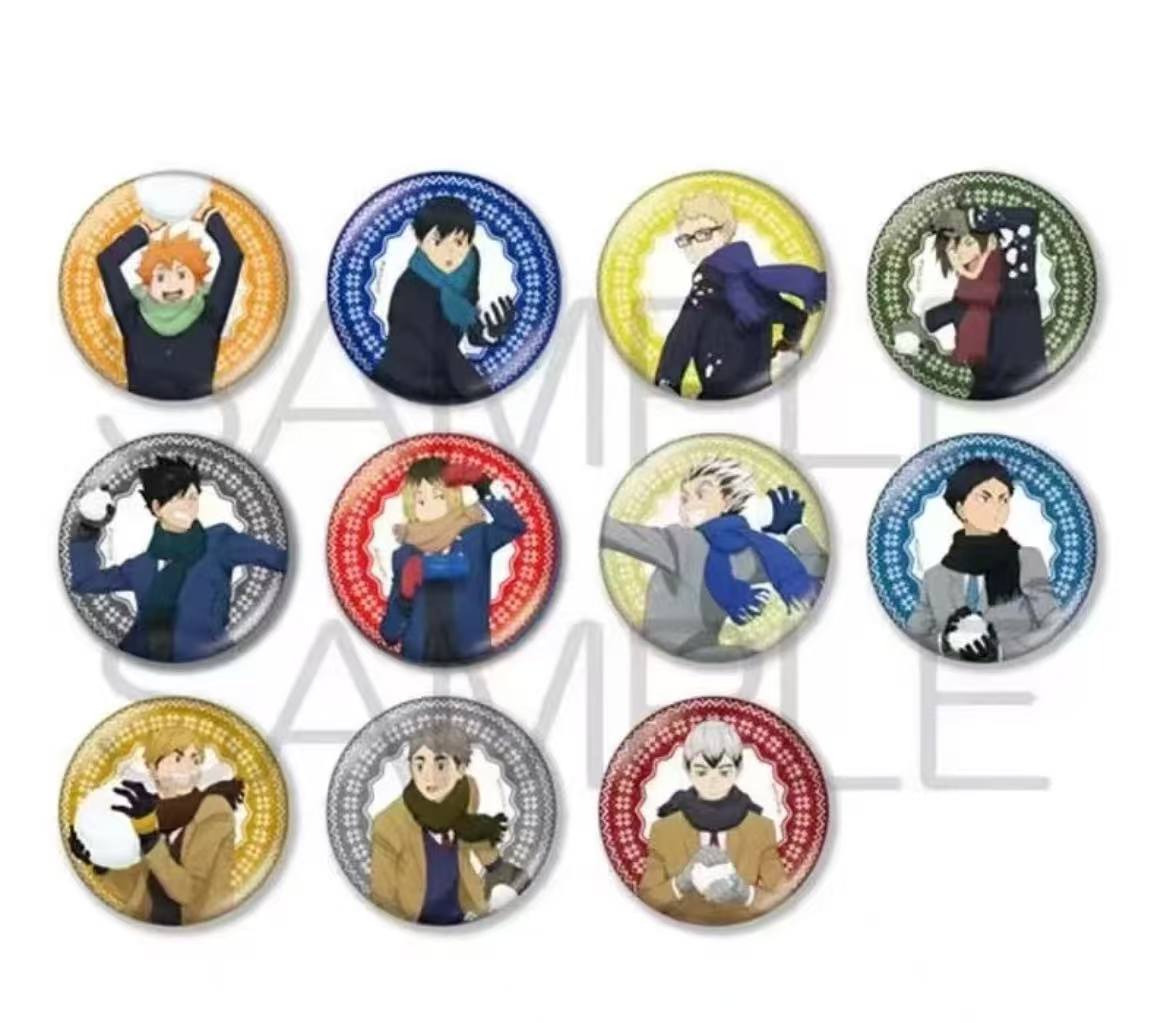 日谷正版 打雪仗大吧唧100mm徽章吧唧