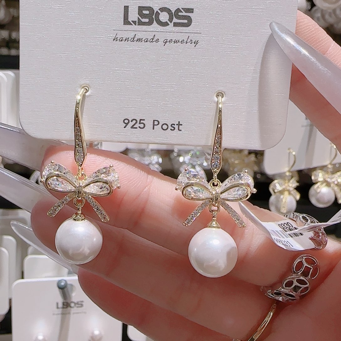 锆石铜合金925银耳环