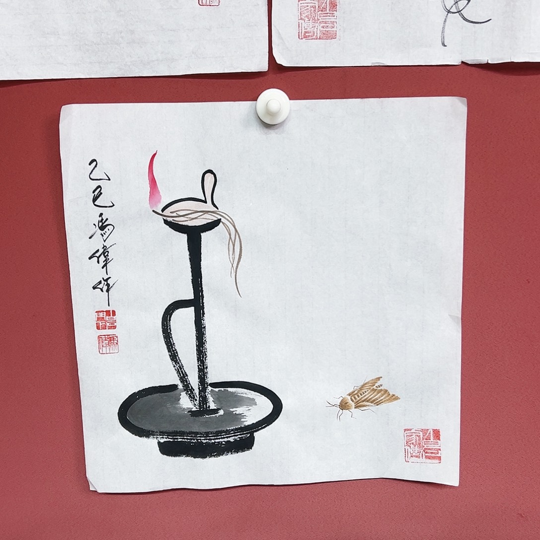 国画冯伟老师亲笔手绘国画作品慧