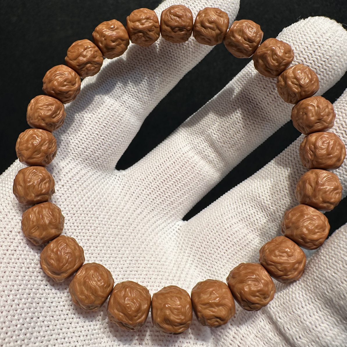 柔光猴头手串龙蛇之变原生态猴头手串毕业级哑光精工雕刻手工打磨