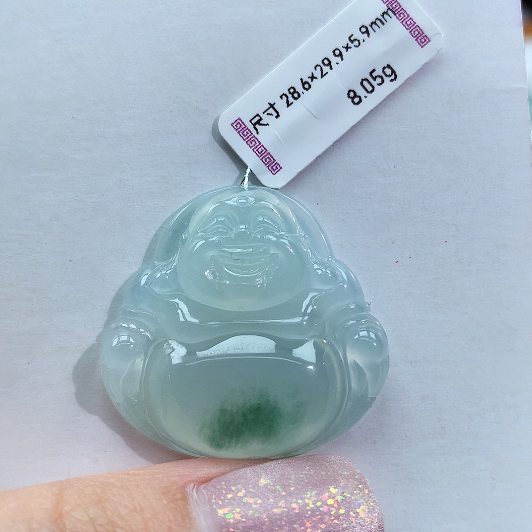 翡翠颈饰未镶嵌佛公
