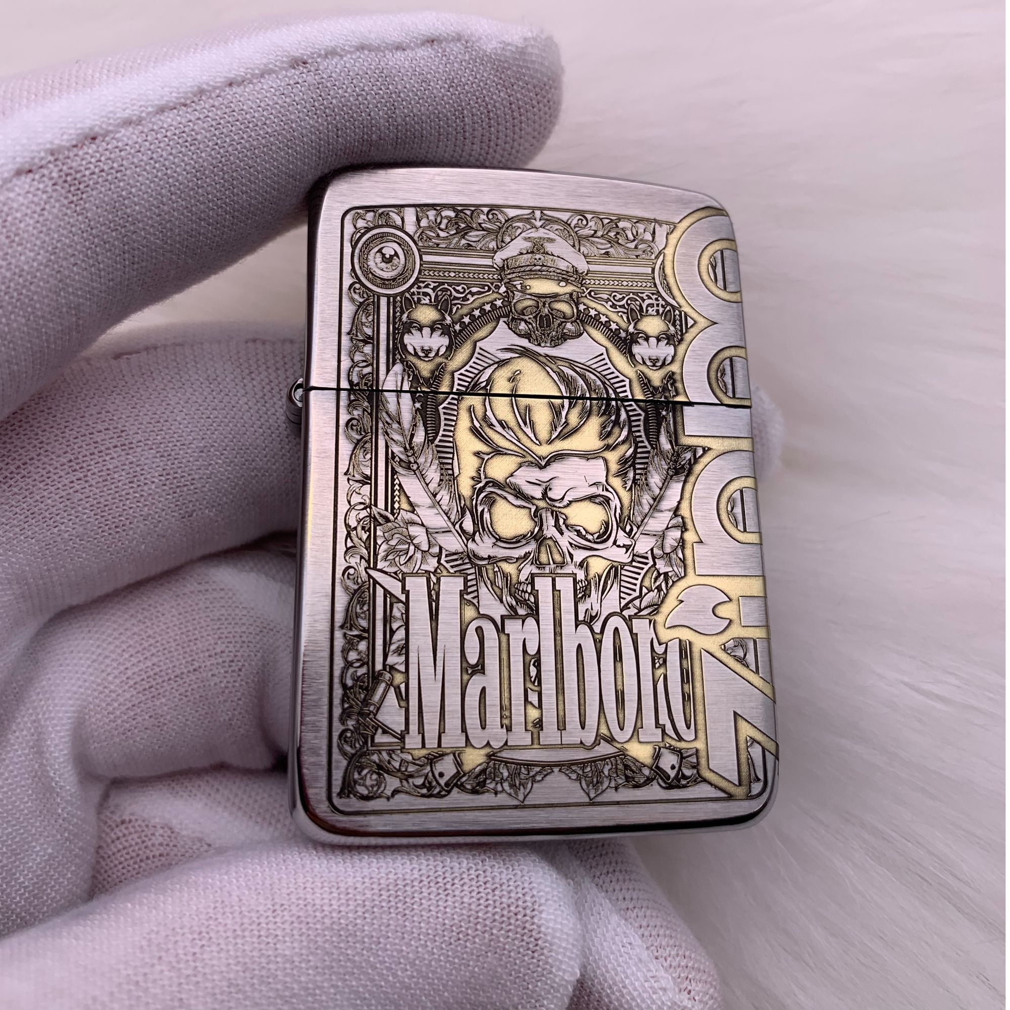 ZIPPO打火机正品1941金冰双色万宝路/送礼收藏DYJ1