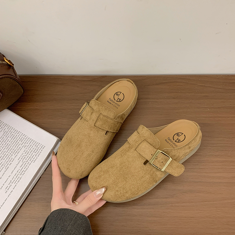 【现货+运补】内增高包头博肯女外穿休闲厚底女鞋勃肯鞋一脚蹬懒人