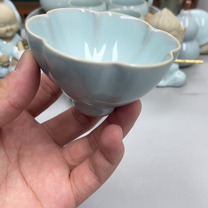 瓷星**海天青色赵琳老师梅花杯