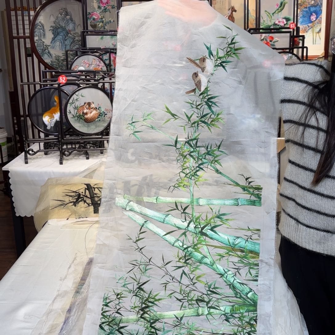 织绣纯手工非遗苏绣绣片