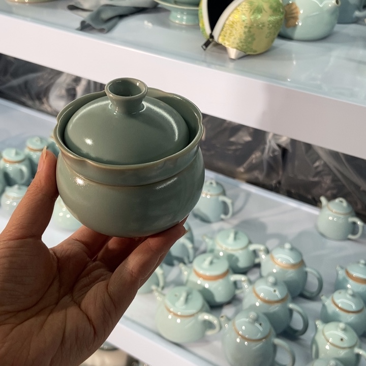 瓷片仿古釉快客套装，不完美