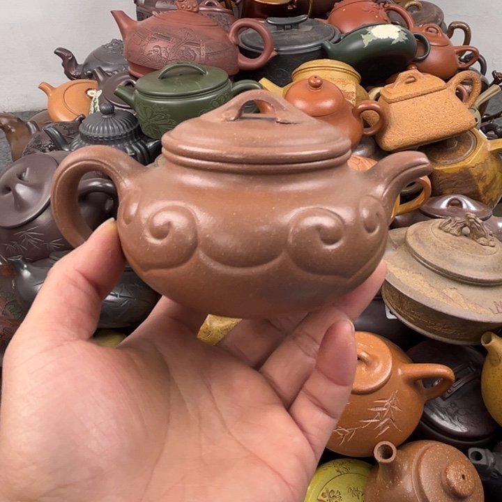 茶壶紫砂紫砂壶钮开片