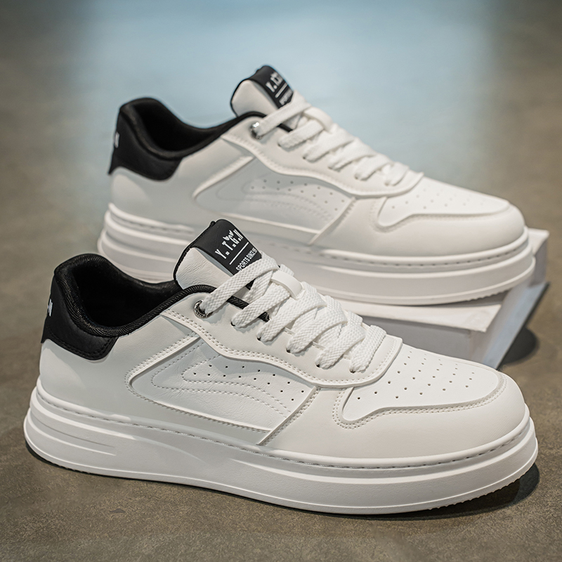 拼色内增高中跟厚底休闲板鞋休闲鞋秋季透气潮鞋2025夏季透气