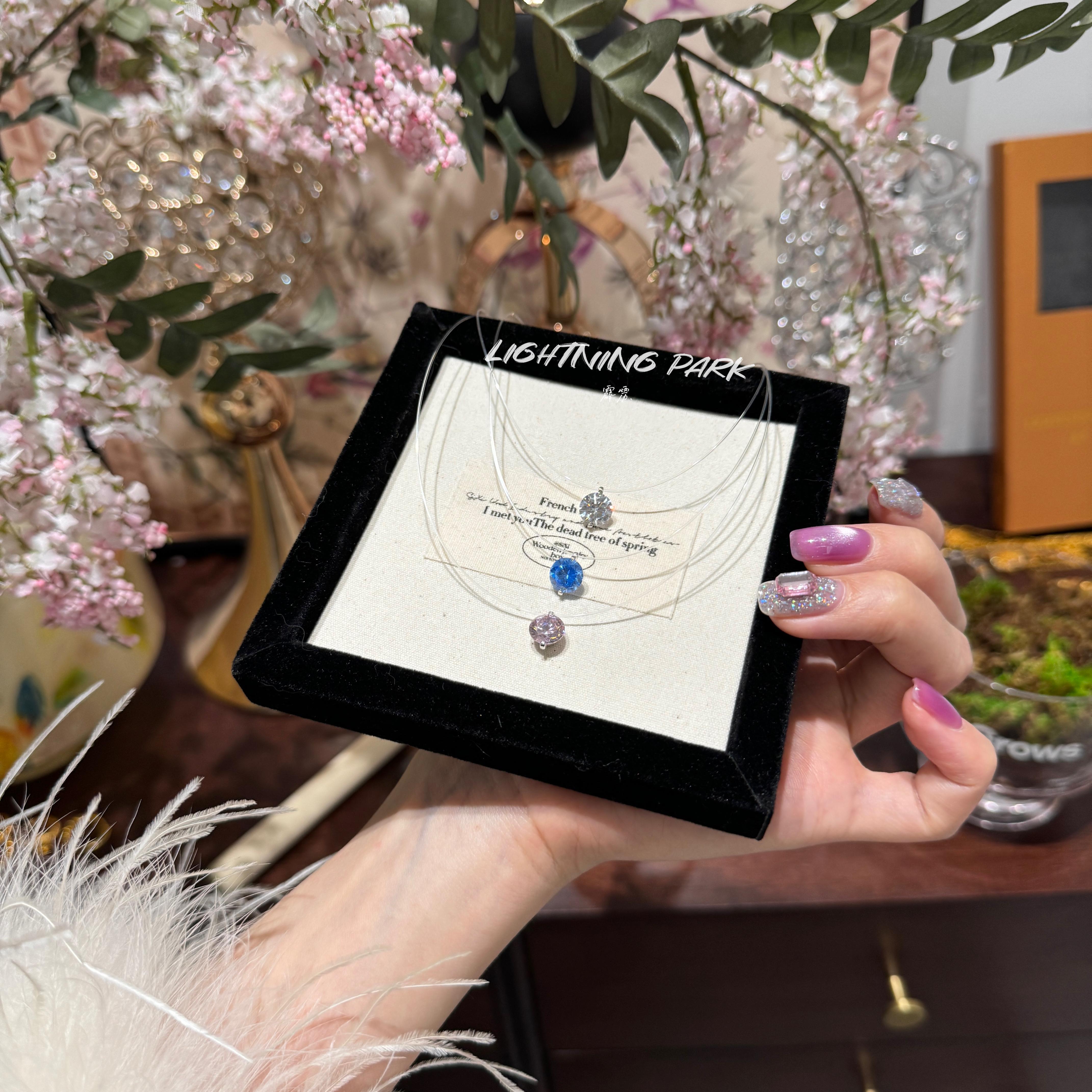 坠链均925银 LIGHTNINGPARK 新中式复古人鱼之泪吊坠项链