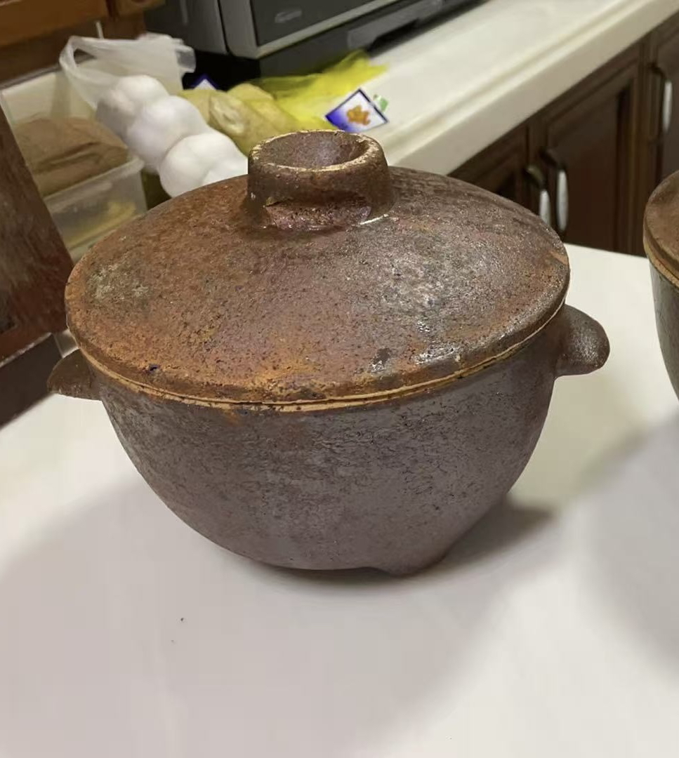 侯景炎非遗裸烧土砂锅2.5L单锅加4L盖子组合装