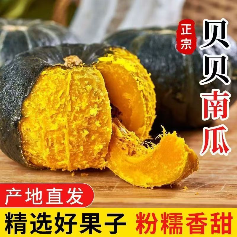 正品贝贝南瓜新鲜采摘 香甜粉糯新鲜当季采摘口感如板栗蒸煮即食
