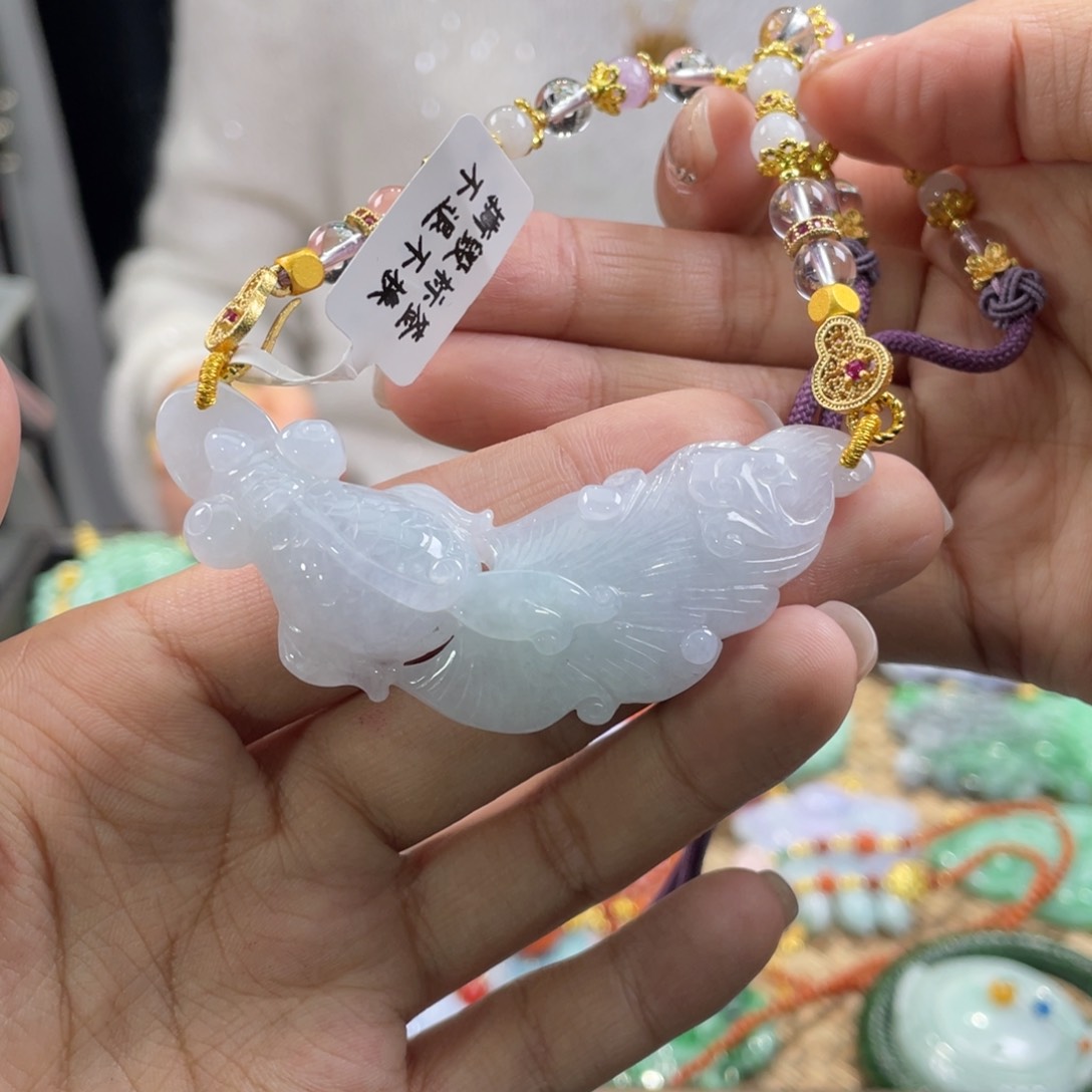 翡翠颈饰未镶嵌代编织