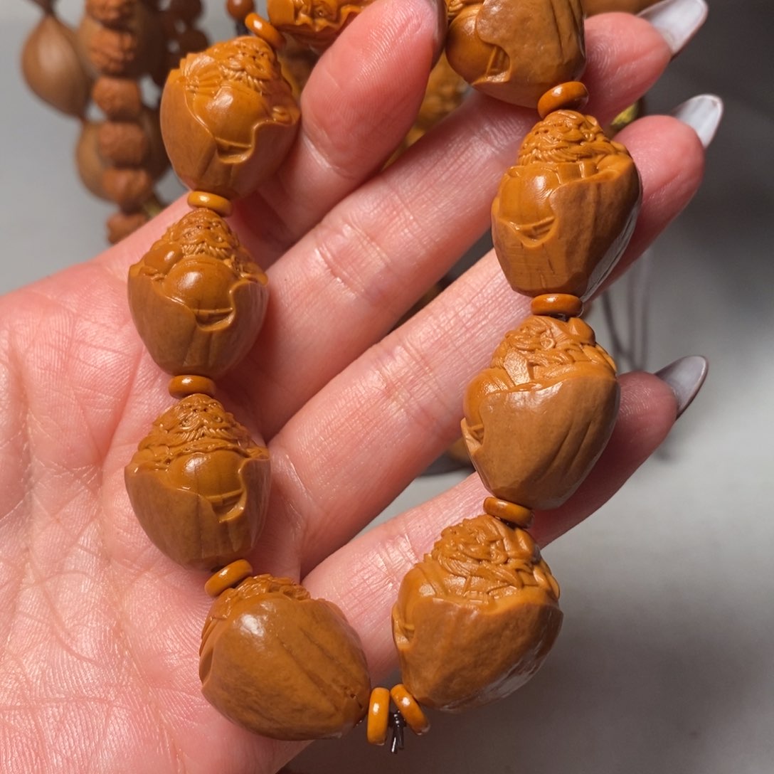 橄榄核手串/手链包衣钟馗