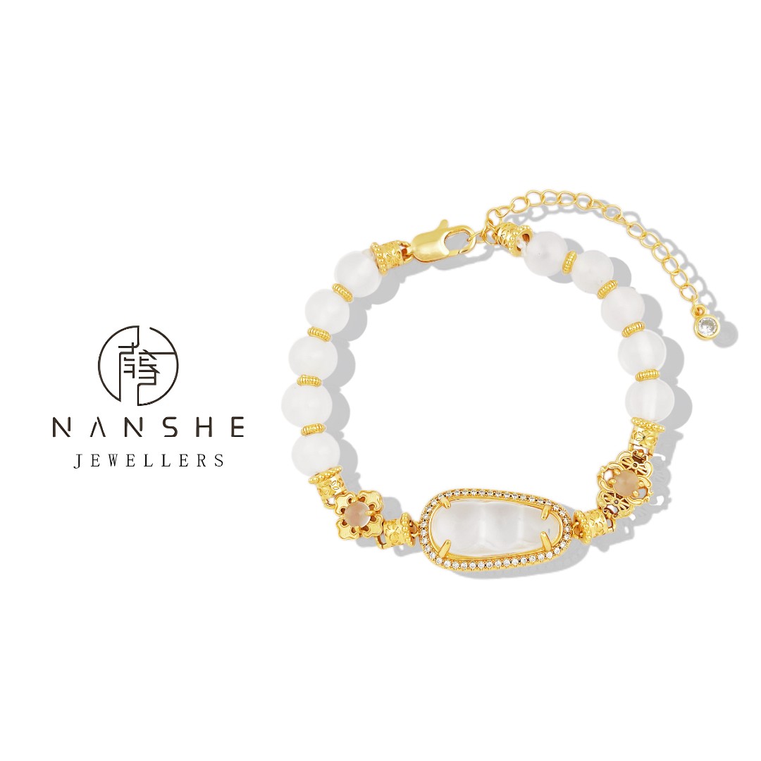 【交个朋友专属】NANSHE/南奢 铜合金白珠雅韵-L1060