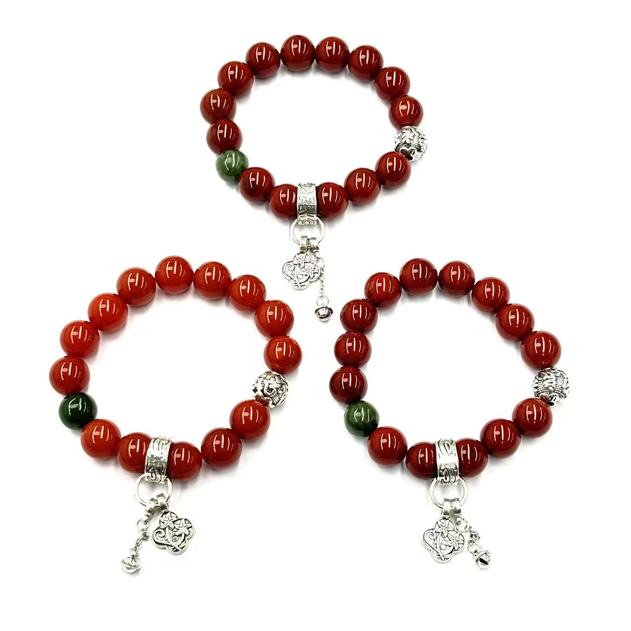 s1400-复古设计款红玛瑙圆珠手串-赠礼盒-多样性只发一件