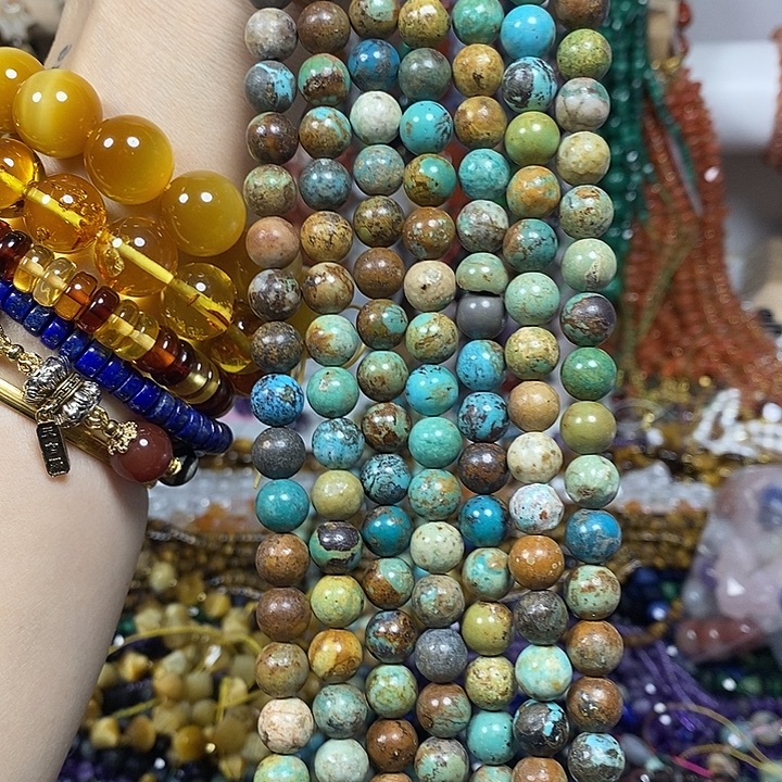 玛瑙/玉髓未镶嵌珠宝半成品天然湖小北卡8mm一条