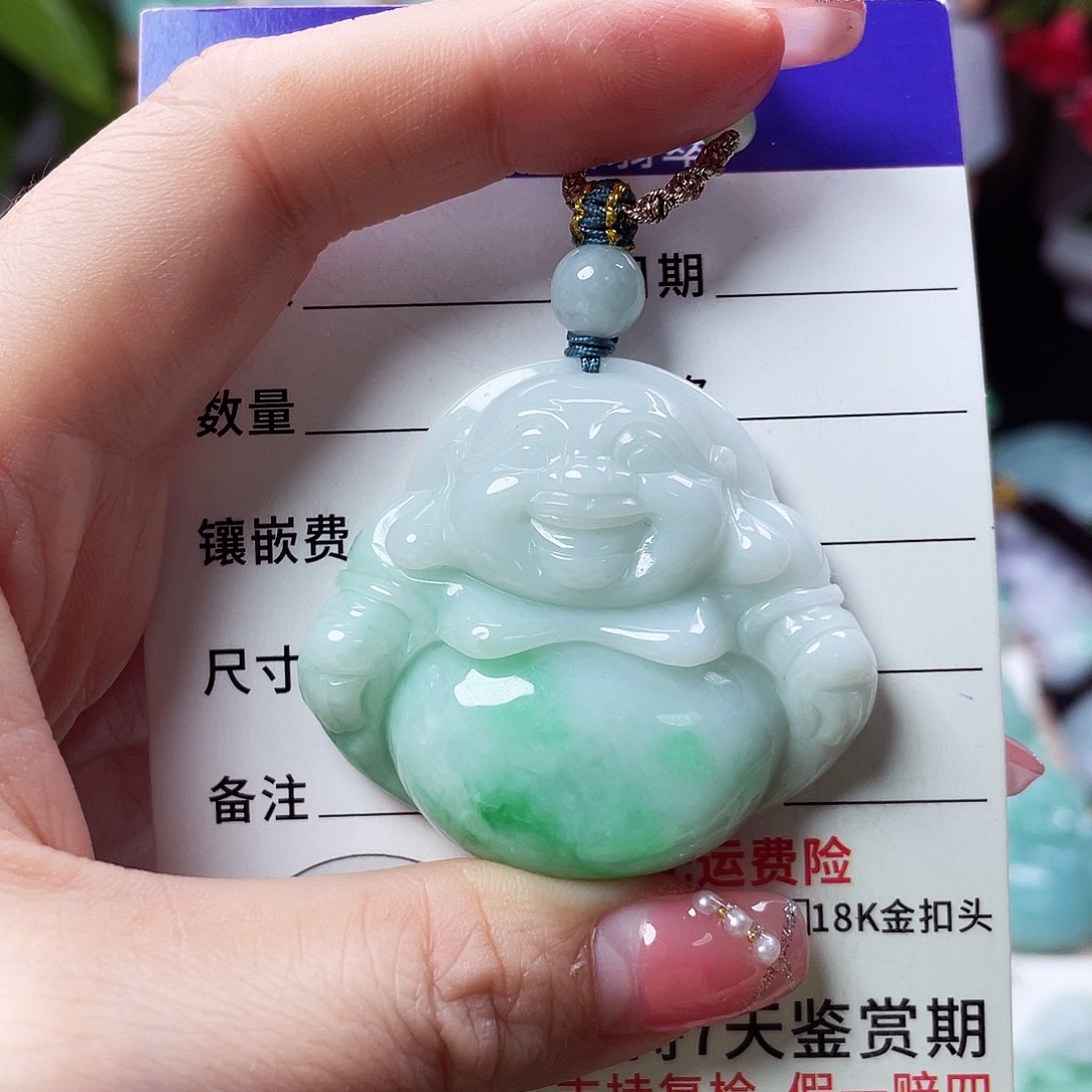 翡翠未镶嵌颈饰佛公19