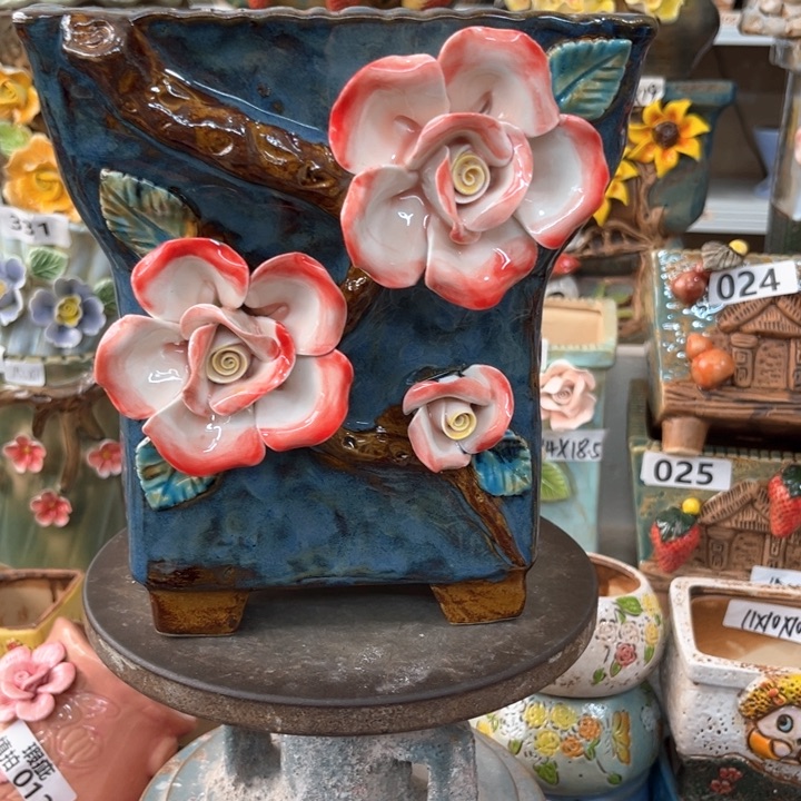 紫砂花盆粗陶材质多肉花盆