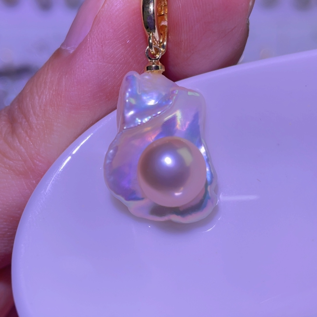 淡水珍珠未镶嵌天然淡水珍珠吊坠