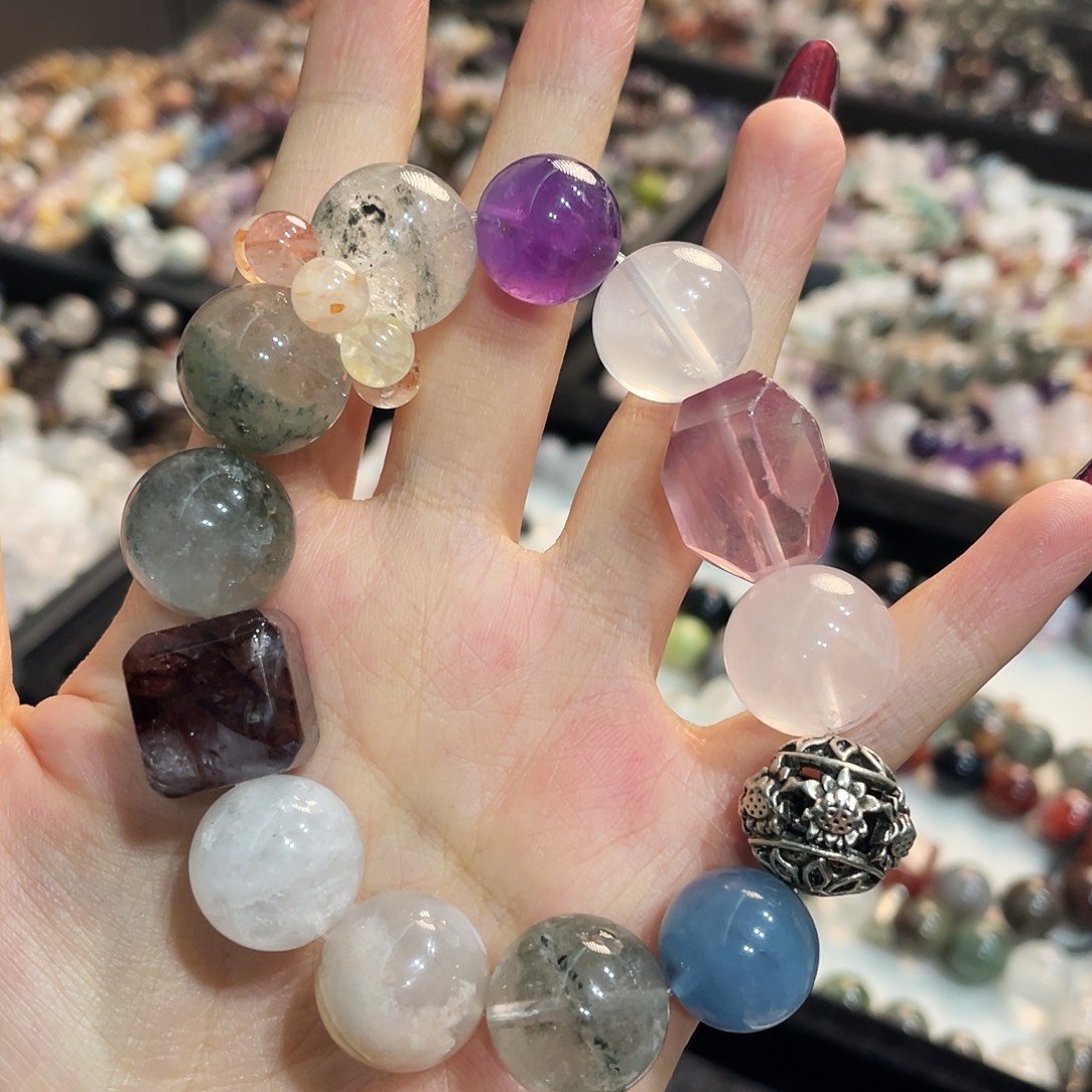 水晶未镶嵌手链多宝