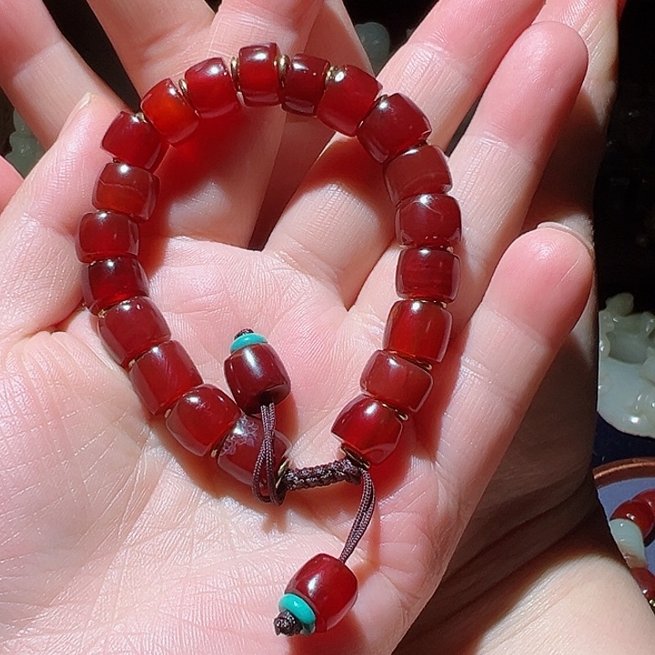 玛瑙/玉髓手链未镶嵌福*