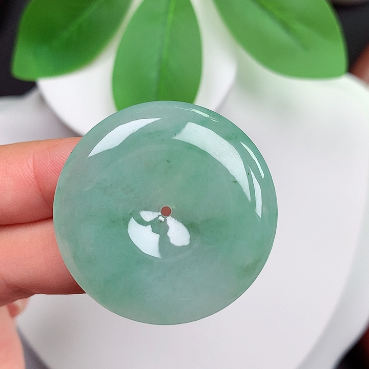 颈饰未镶嵌翡翠平安扣 35.5x6.2mm