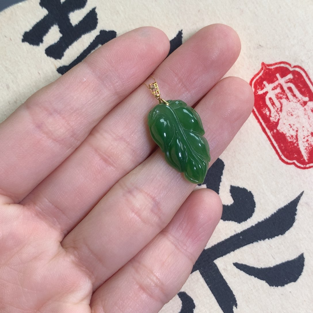 和田玉颈饰18K金镶嵌FS