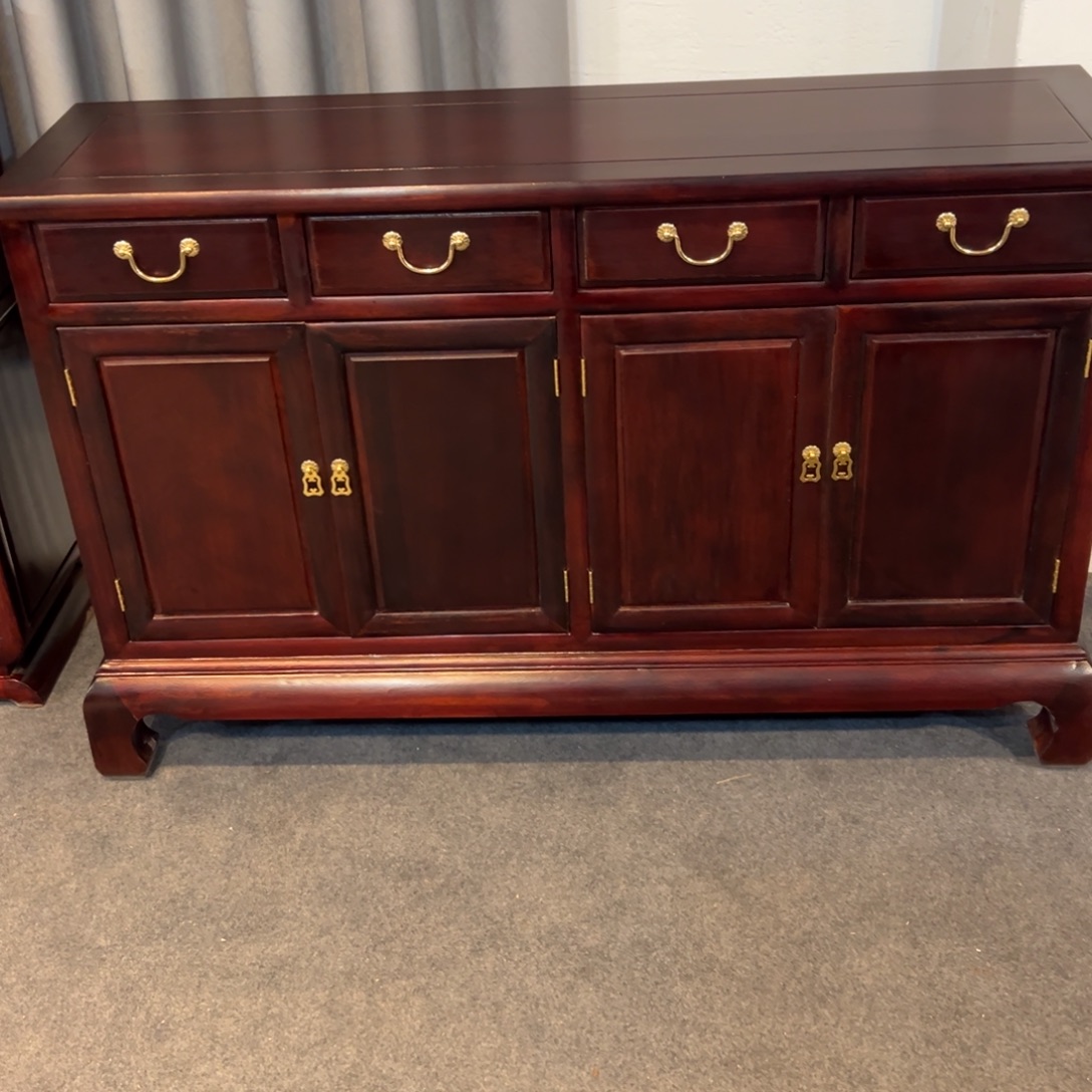 广***生黑酸枝木类书架4门