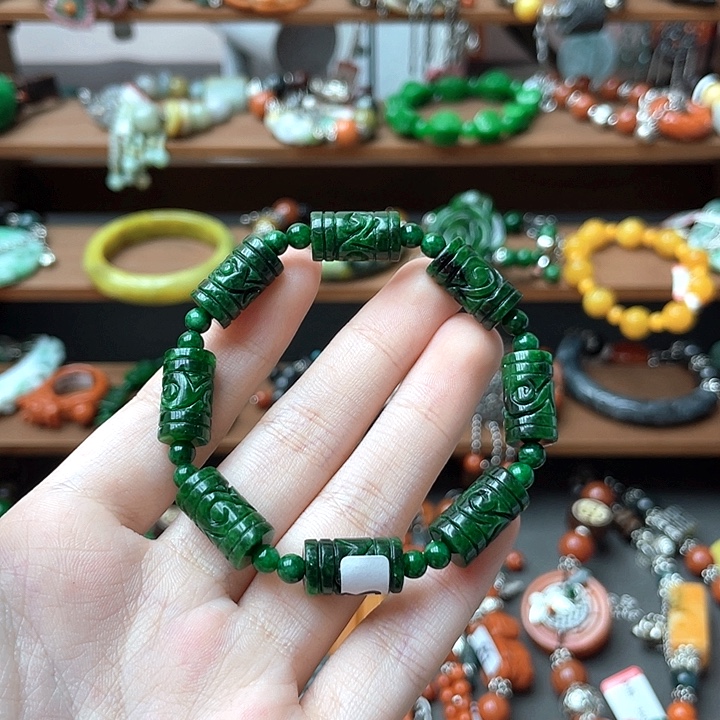 元***儿翡翠未镶嵌手链饰品