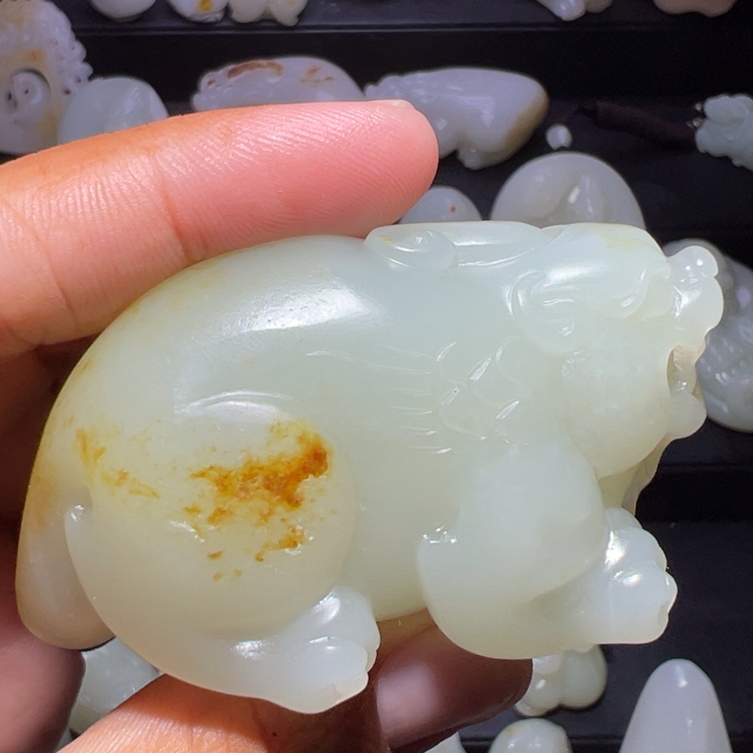念***子颈饰未镶嵌和田玉
