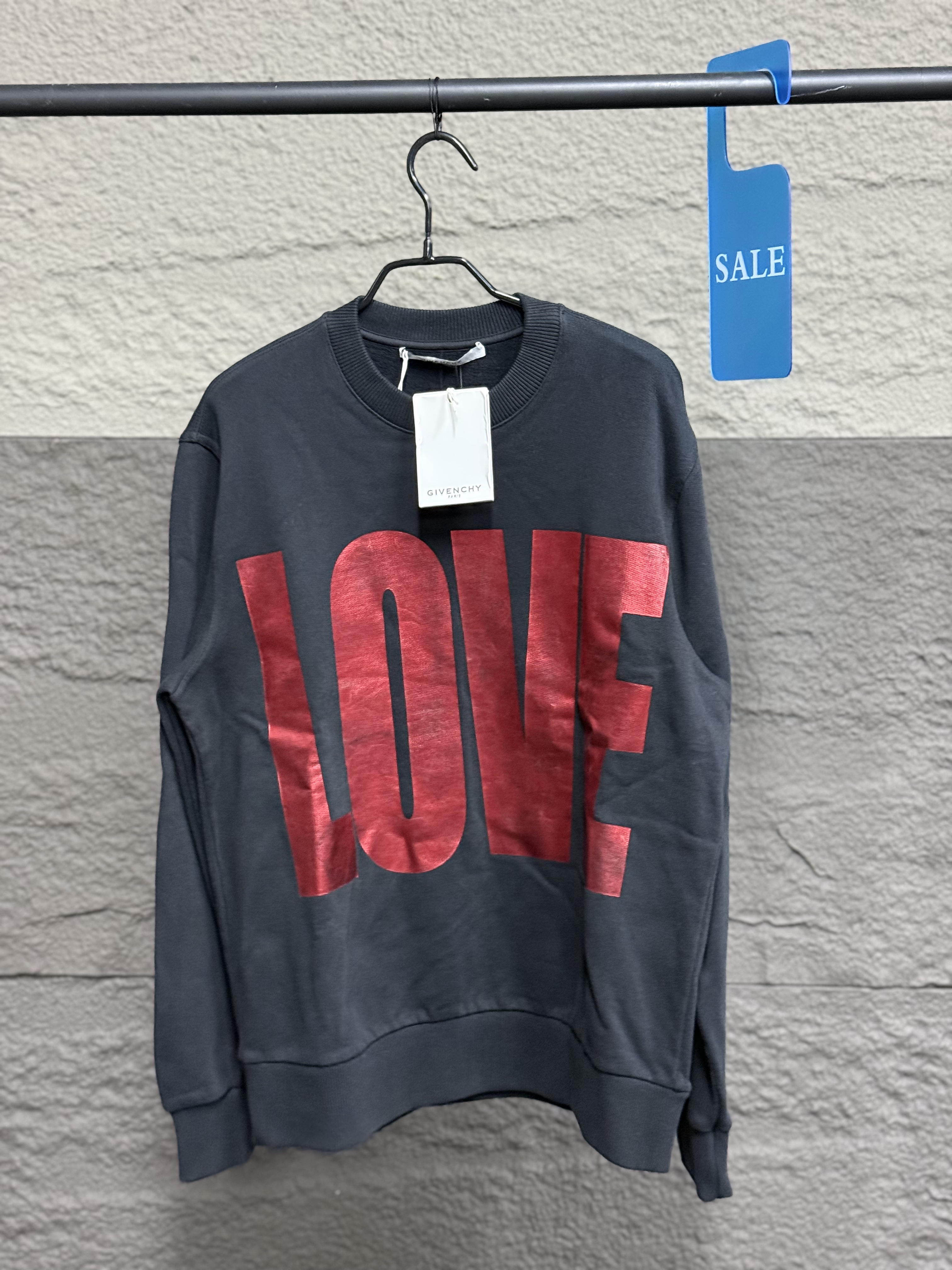 全新未使用 Givenchy/纪梵希 做旧love卫衣 xs 衣长68 胸围104