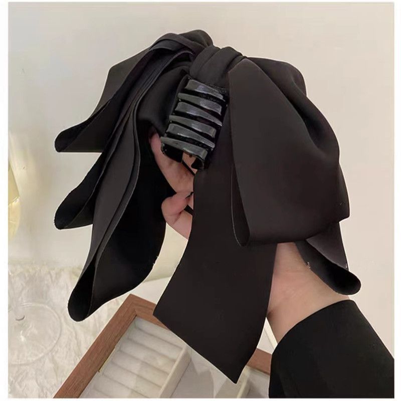 新店福利高高大发夹夹子2025新款黑色头饰后脑勺白鹿同款大抓夹