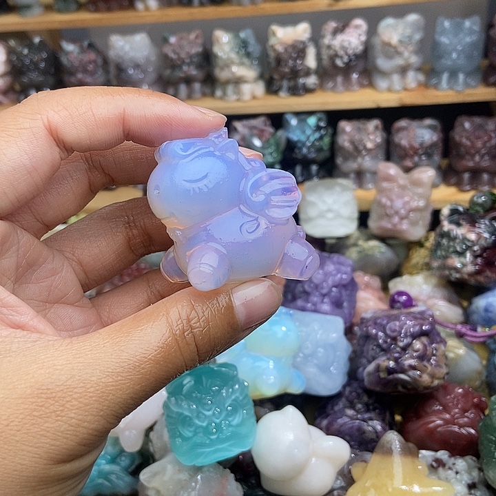 石材小马子紫色粉色